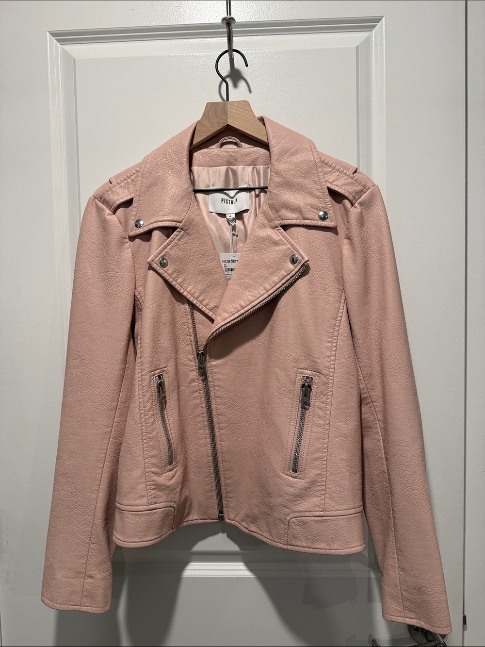 Pistola Mellow Rose Moto Leather Jacket